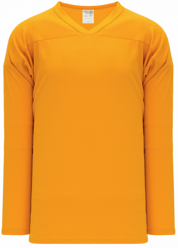 Athletic Knit (AK) H550BKY-EDM819BK Pro Series - Youth Knitted 2015 Edmonton Oilers Third Orange Hockey Jersey Large