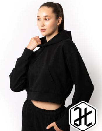 Just Like Hero Ladies Drop Shoulder Crop Hoodie #2120C